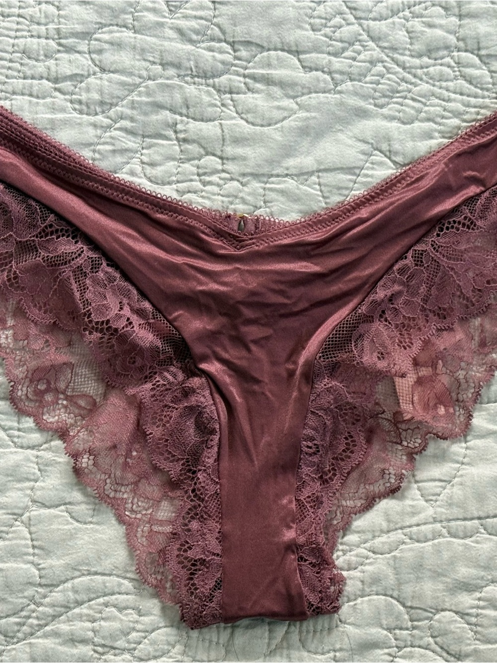 Victoria's Secret Lace-Trim Cheeky Panties in Mauve
